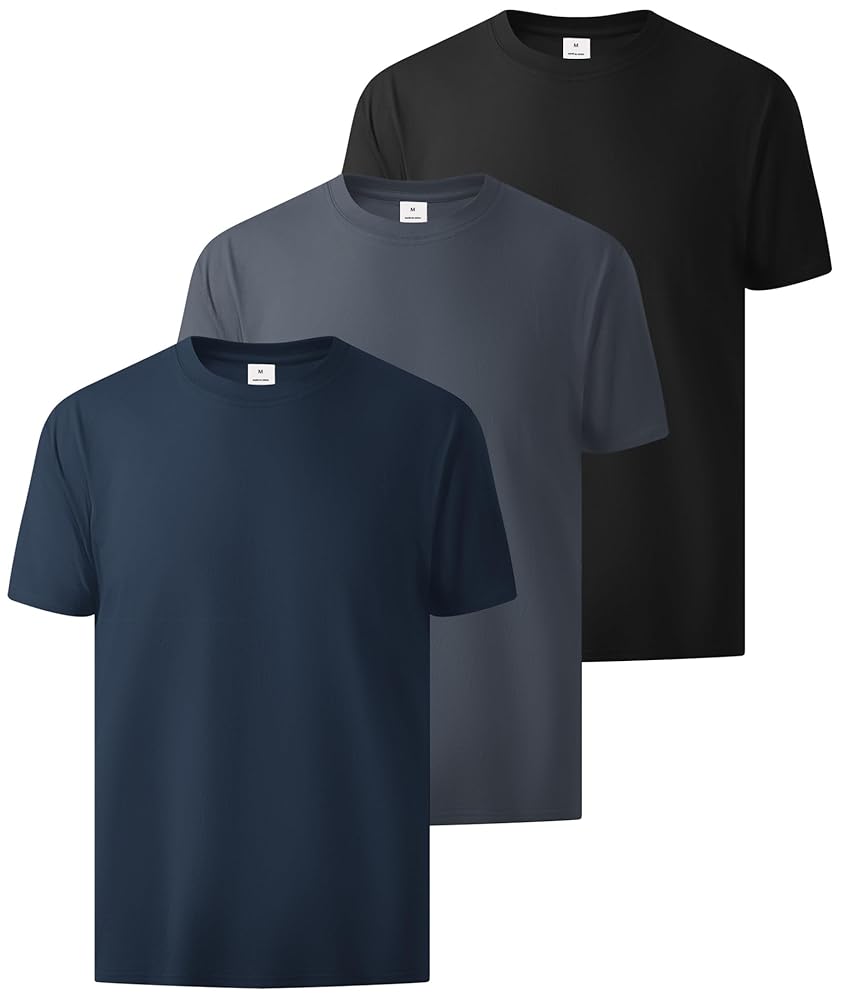 ZITY Mens T-Shirts 3 Pack Lightweight Breathable Cotton